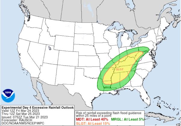 Excessive rainfall outlook